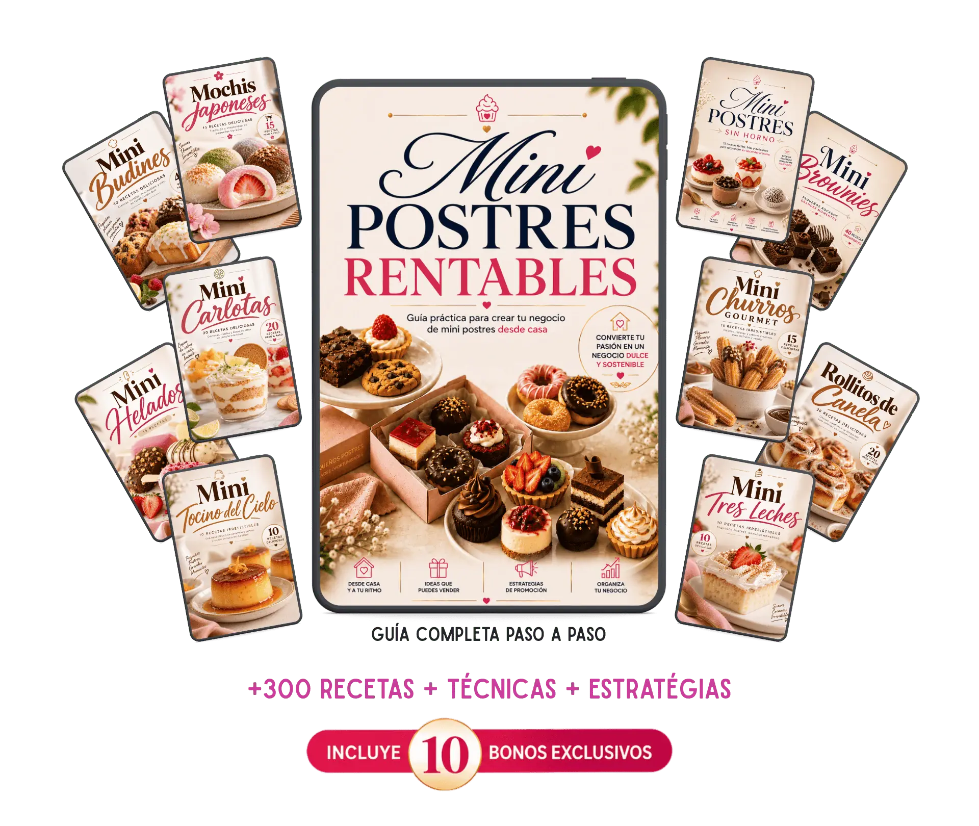 Mini Postres Rentables - Guía + Recetarios + Bonos